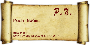 Pech Noémi névjegykártya